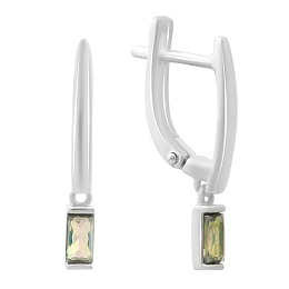 Серебряные серьги с мистик топазом 0.423ct