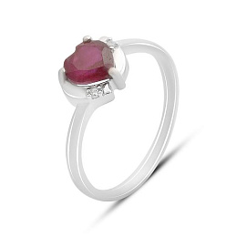 Серебряное кольцо с рубином 1.055ct