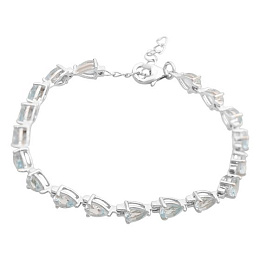 Серебряный браслет с топазом 8.865ct