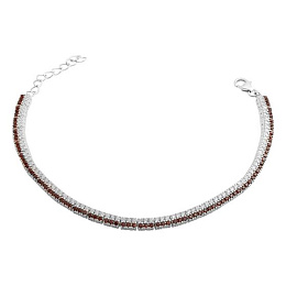 Серебряный браслет с гранатом 4.35ct