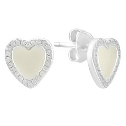 Серебряные серьги с перламутром