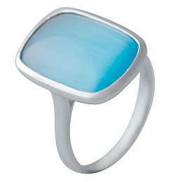 8.74ct sterling silver cat's eye ring