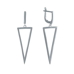 Silver earrings without stones