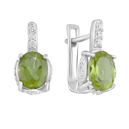 Silver earrings with 3.835 ct of sultanite