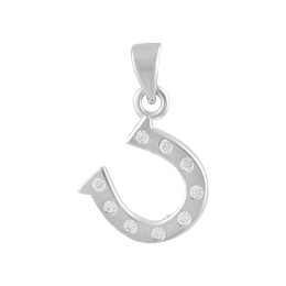 Silver pendant with phianites