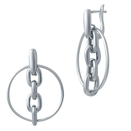 Silver earrings without stones