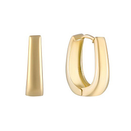 Gold earrings without stones