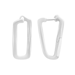 Silver earrings without stones