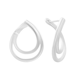 Silver earrings without stones