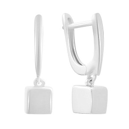 Silver earrings without stones