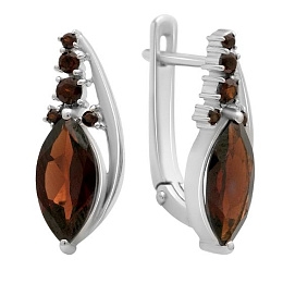 Silver Earrings with Garnet (4.275 ct)