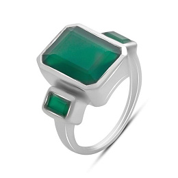 Silver ring with agate (7.162 carats)