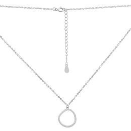 Silver necklace with phianites