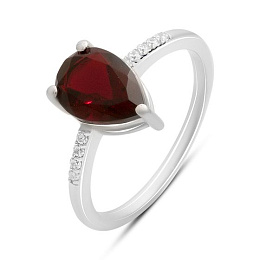 Серебряное кольцо с гранатом nano 3.12ct