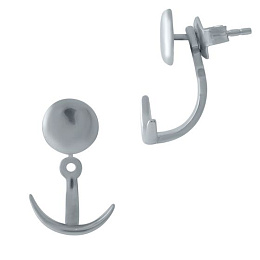 Silver earrings without stones