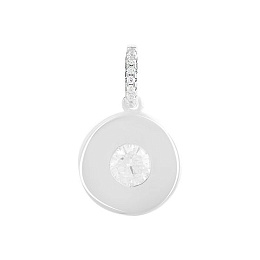 Silver pendant with cubic zirconia