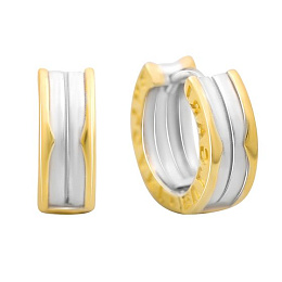 Silver earrings without stones