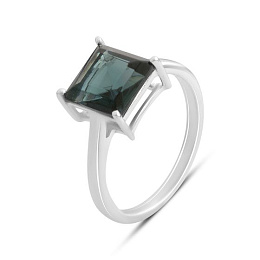 Серебряное кольцо с топазом Лондон Блю 1.975ct