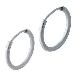 Silver earrings without stones