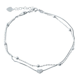 Silver leg bracelet without stones
