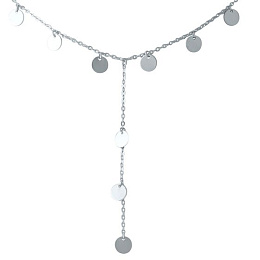 Silver necklace without stones