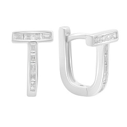 Silver Earrings with Fianites