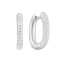 Срібні сережки з фіанітами