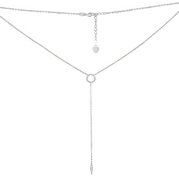 Silver necklace with phianites