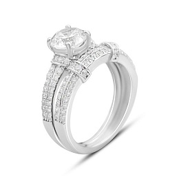 Silver Ring with Fianites
