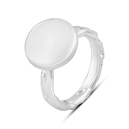 Silver ring with baroque pearls