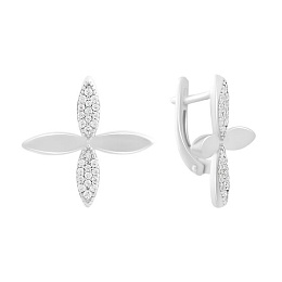 Silver earrings with 0.52ct phianites