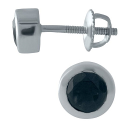 Срібні сережки з сапфіром nano 0.75ct