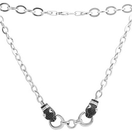 Gold Necklace with 1.4ct Rhinestones