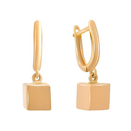 Золотые серьги без камней