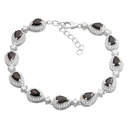 Silver bracelet with sapphire 8.982ct