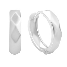 Silver earrings without stones