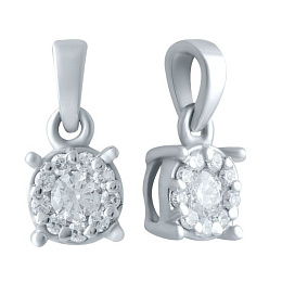 Золота підвіска з діамантом 0.15ct, діамантом 0.11ct