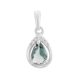 Серебряная подвеска с топазом Лондон Блю 0.555ct