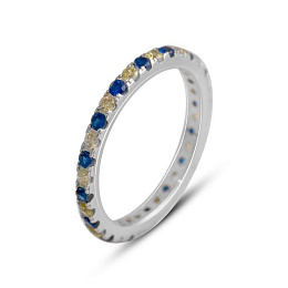 Silver Ring with Fianites