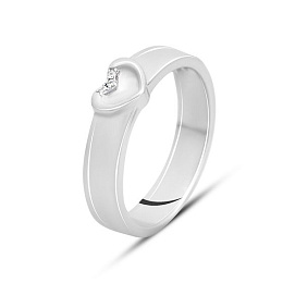 Silver Ring with Fianites