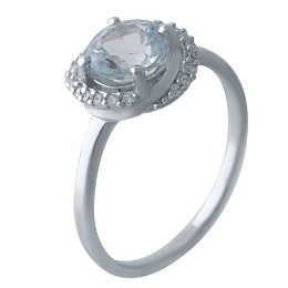 Серебряное кольцо с топазом 1.708ct