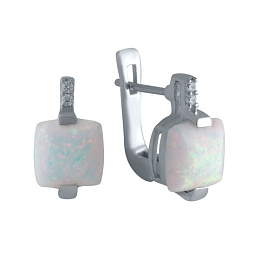 Срібні сережки з опалом 2,745 карата