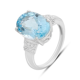 Sterling silver ring with topaz 7.688ct