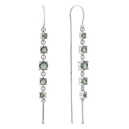 Silver earrings with topaz London Blue 1.79ct