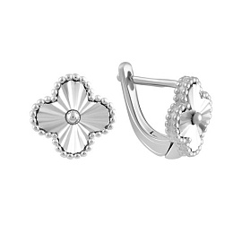 Silver earrings without stones