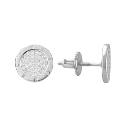 Silver Earrings with Fianites