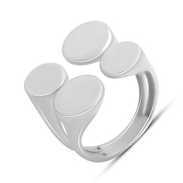 Silver ring without stones