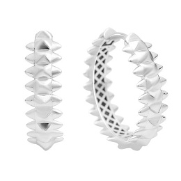 Silver earrings without stones