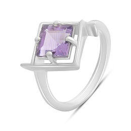 Silver ring with amethyst 1.492ct