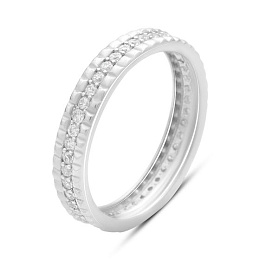 Серебряное кольцо с фианитами